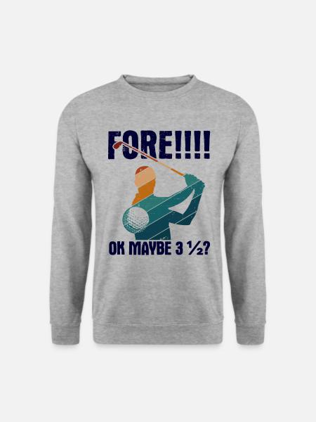 Golfplatz zum Golfen Golf - Unisex Pullover - Weißgrau meliert