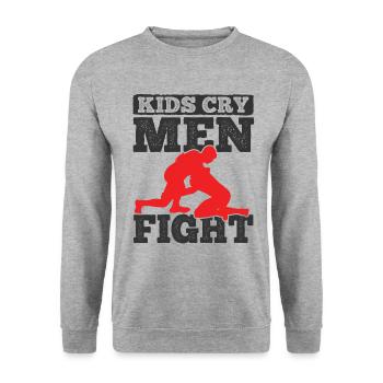Grappling Martial Arts Wrestling - Unisex Pullover - Weißgrau meliert - Vorne - Alina (178cm) & Michal (187cm)