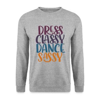Breakdancing Tanzen für Tänzer - Unisex Pullover - Weißgrau meliert - Vorne - Alina (178cm) & Michal (187cm)