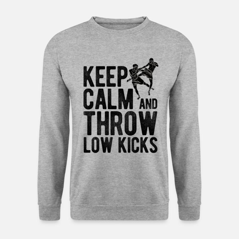 Thaiboxen Muay Thai - Unisex Pullover - Weißgrau meliert