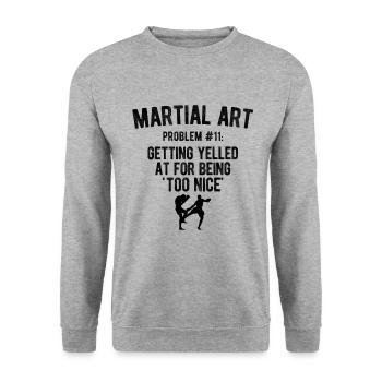 Mixed Martial Arts MMA - Unisex Pullover - Weißgrau meliert - Vorne - Alina (178cm) & Michal (187cm)