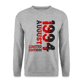 1994 August Limited Edition 29th Birthday Outfit - Unisex Sweatshirt - salt & pepper - Front - Alina (178cm) & Michal (187cm)