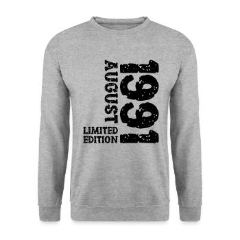 1991 August Limited Edition 32nd Birthday Outfit - Unisex Sweatshirt - salt & pepper - Front - Alina (178cm) & Michal (187cm)