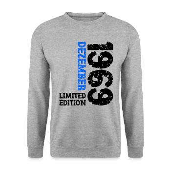 1969 décembre édition limitée 54e anniversaire décoration - Sweat-shirt Unisexe - gris chiné - Devant - Alina (178cm) & Michal (187cm)