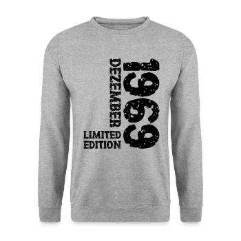 1969 décembre édition limitée 54e anniversaire décoration - Sweat-shirt Unisexe - gris chiné - Devant - Alina (178cm) & Michal (187cm)