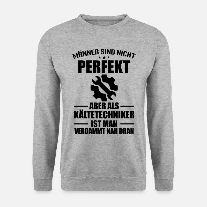 Kältetechniker Kältemonteur Klimatechniker - Unisex Pullover - Weißgrau meliert