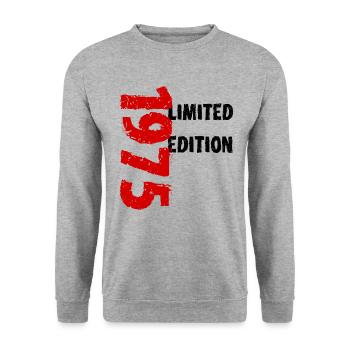1975 édition limitée anniversaire cadeau femme mari - Sweat-shirt Unisexe - gris chiné - Devant - Alina (178cm) & Michal (187cm)
