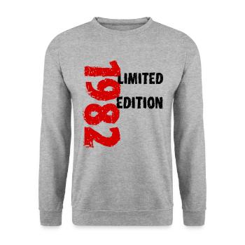 1982 édition limitée anniversaire cadeau femme mari - Sweat-shirt Unisexe - gris chiné - Devant - Alina (178cm) & Michal (187cm)