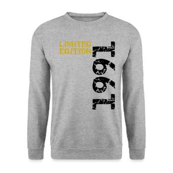 1991 édition limitée anniversaire cadeau femme mari - Sweat-shirt Unisexe - gris chiné - Devant - Alina (178cm) & Michal (187cm)