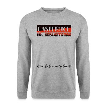 10e anniversaire cadeau filles garçons livre d’or - Sweat-shirt Unisexe - gris chiné - Devant - Alina (178cm) & Michal (187cm)