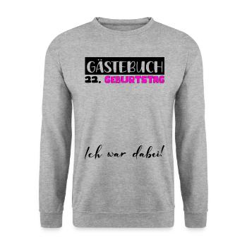 22ème Cadeau D’anniversaire Décoration Femme Livre d’Or Femme - Sweat-shirt Unisexe - gris chiné - Devant - Alina (178cm) & Michal (187cm)