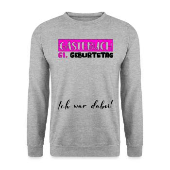 61 Cadeau D’anniversaire Décoration Femme Livre d’Or Femme - Sweat-shirt Unisexe - gris chiné - Devant - Alina (178cm) & Michal (187cm)