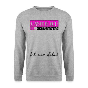65 Cadeau D’anniversaire Décoration Femme Livre d’Or Femme - Sweat-shirt Unisexe - gris chiné - Devant - Alina (178cm) & Michal (187cm)