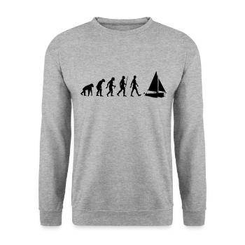 Voile Évolution voilier voile - Sweat-shirt Unisexe - gris chiné - Devant - Alina (178cm) & Michal (187cm)