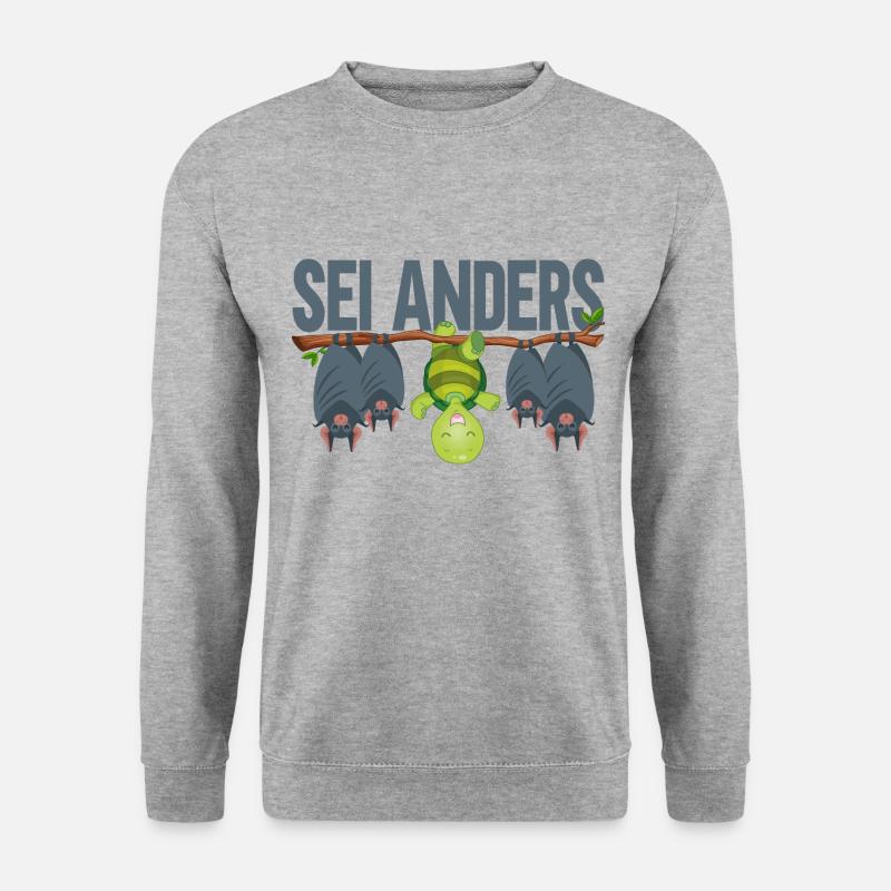 Sei Anders - Unisex Pullover - Weißgrau meliert