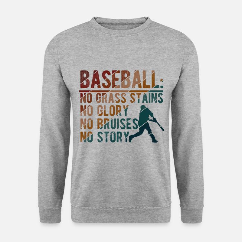 Baseball - Unisex Pullover - Weißgrau meliert