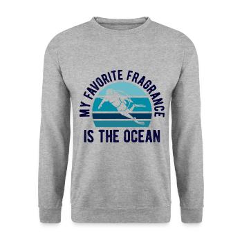 Apnoetaucher Freitaucher Taucher - Unisex Pullover - Weißgrau meliert - Vorne - Alina (178cm) & Michal (187cm)