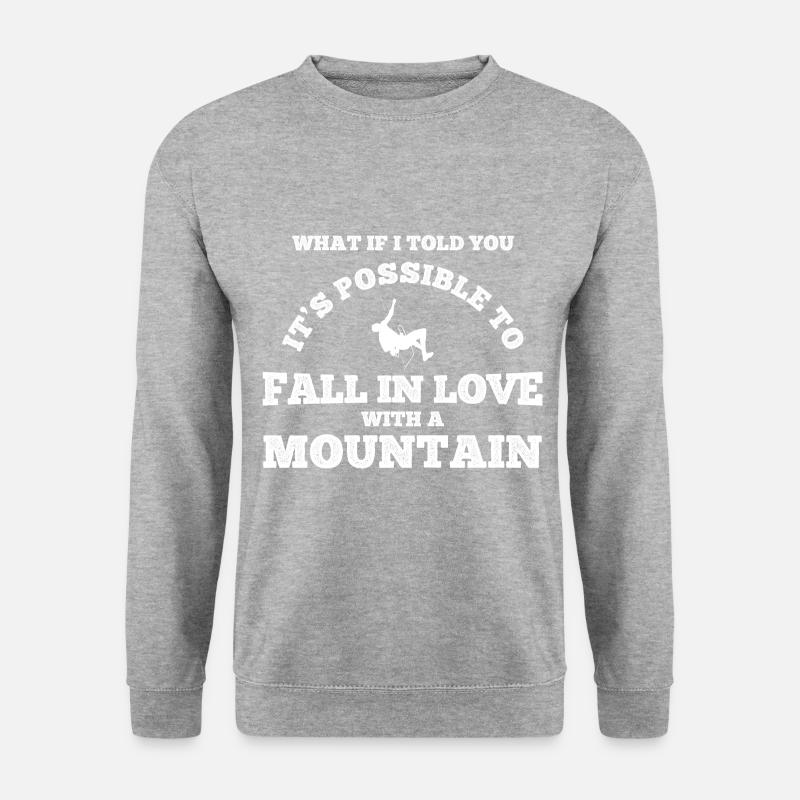 Klettern Bouldern - Unisex Pullover - Weißgrau meliert