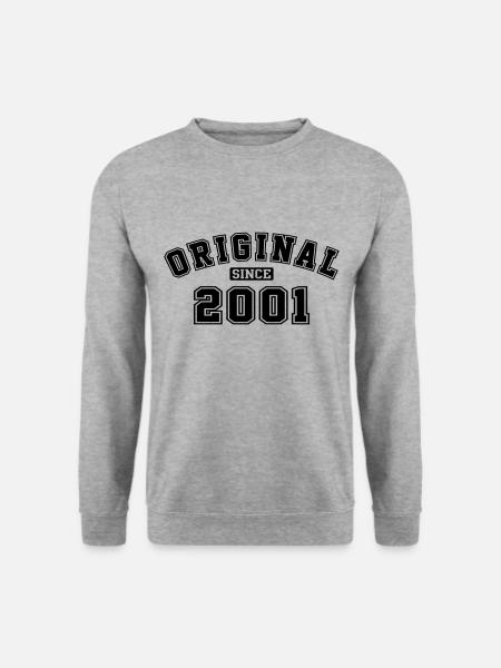 Original Since 2001 College Style - Unisex Pullover - Weißgrau meliert