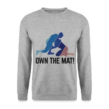 Grappling Martial Arts Wrestling - Unisex Pullover - Weißgrau meliert - Vorne - Alina (178cm) & Michal (187cm)