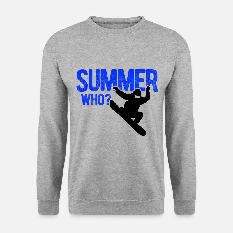 Snowboard Spruch für Snowboarder - Unisex Pullover - Weißgrau meliert