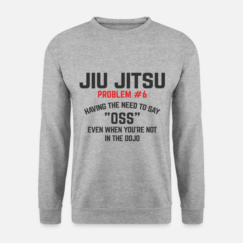 BJJ Jiu Jitsu - Unisex Pullover - Weißgrau meliert