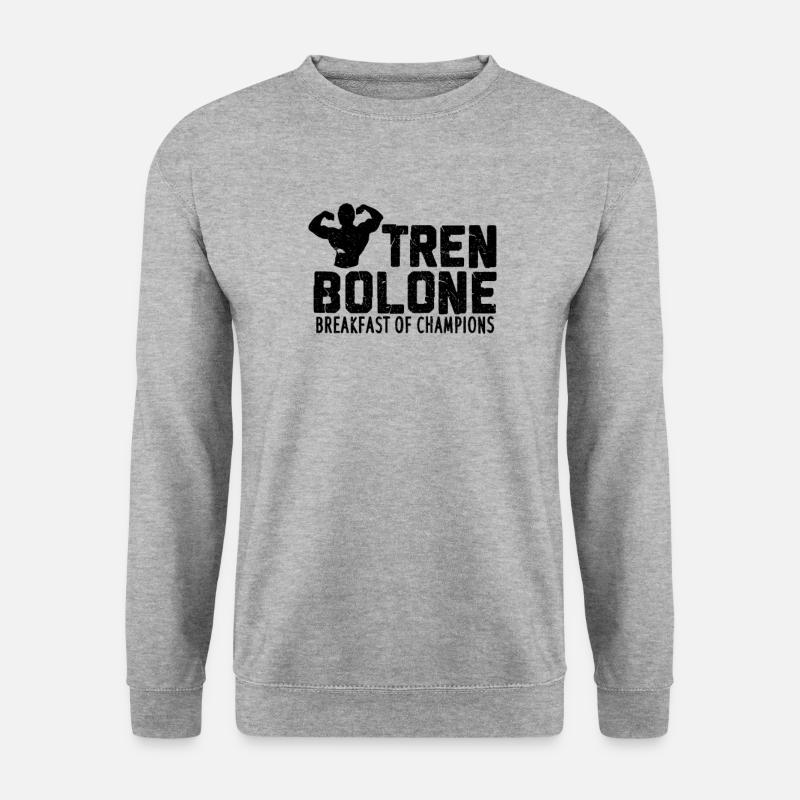 odybuilding Gewichtheben Muskel workout - Unisex Pullover - Weißgrau meliert