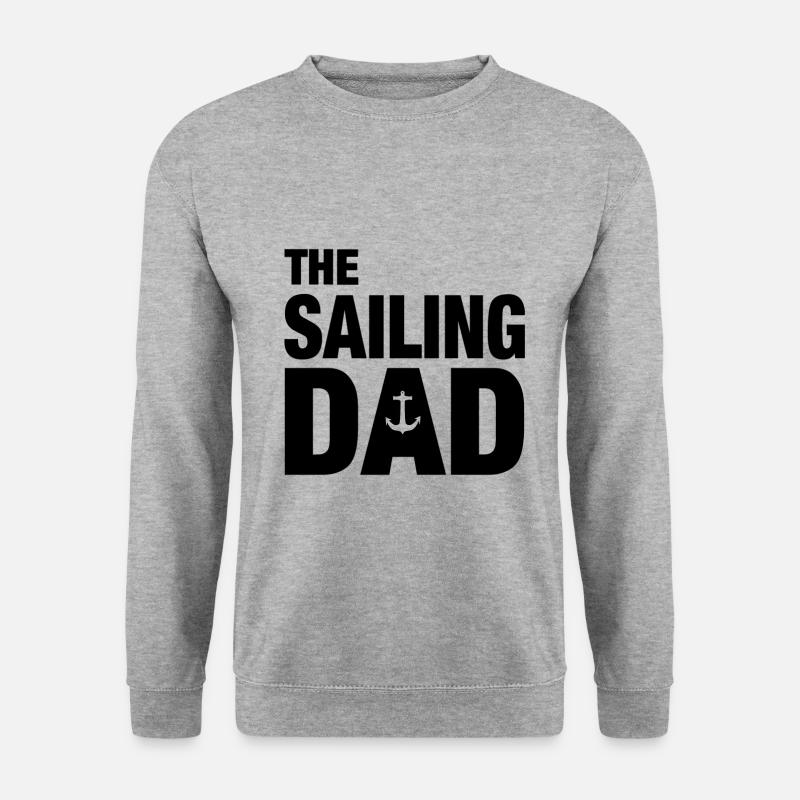 The Sailing Dad - Unisex Pullover - Weißgrau meliert