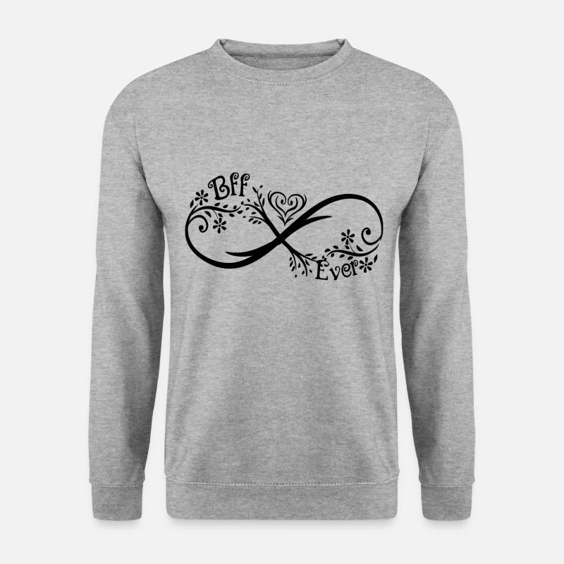 Bff 4 Ever - Unisex Pullover - Weißgrau meliert