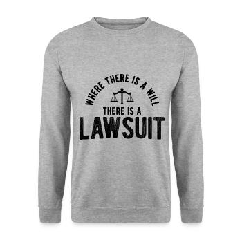 Richter Jurist Anwalt - Unisex Pullover - Weißgrau meliert - Vorne - Alina (178cm) & Michal (187cm)