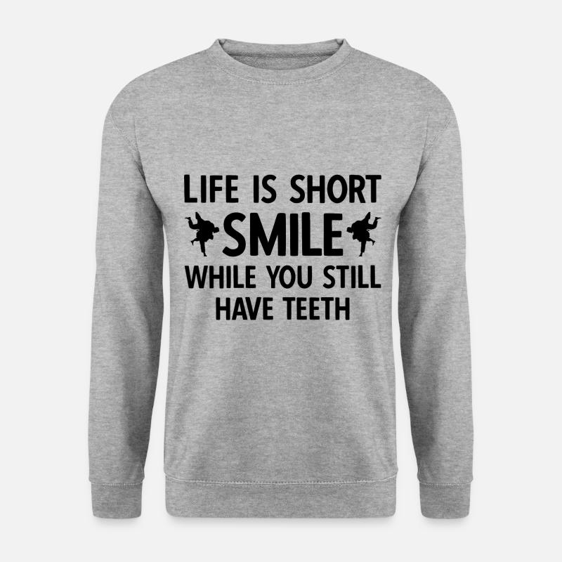 BJJ Jiu Jitsu - Unisex Pullover - Weißgrau meliert