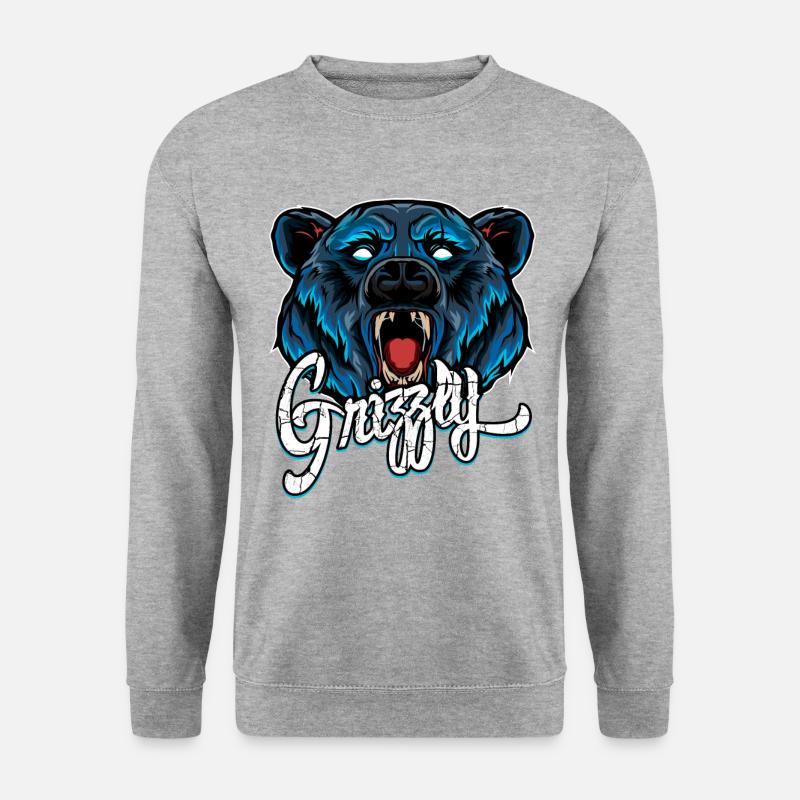Grizzly - Unisex Pullover - Weißgrau meliert