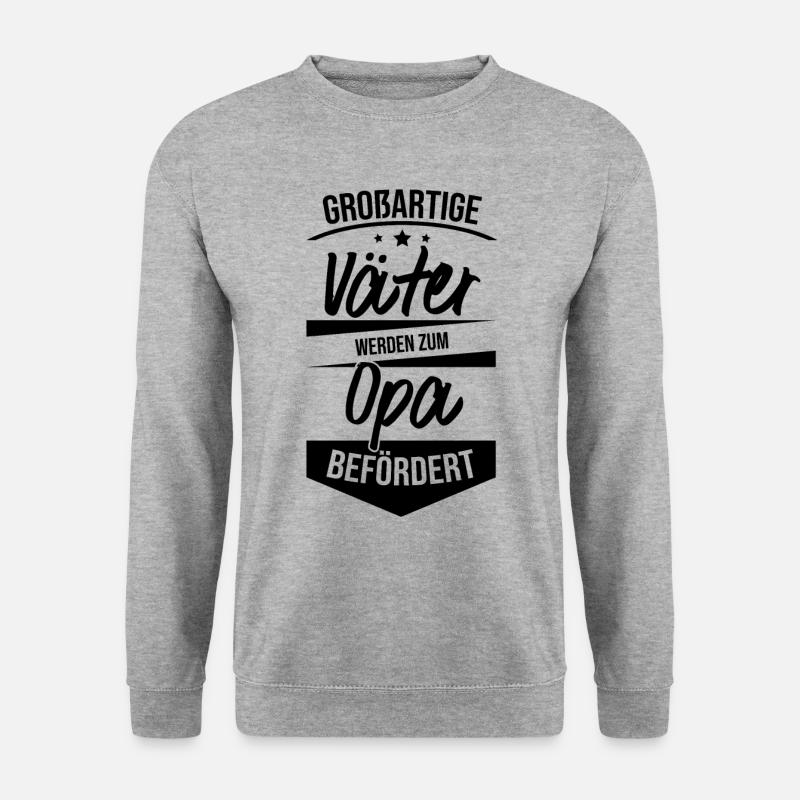 Großartige Väter Opa - Unisex Pullover - Weißgrau meliert