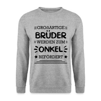 Grand Brothers Uncle - Unisex Sweatshirt - salt & pepper - Front - Alina (178cm) & Michal (187cm)