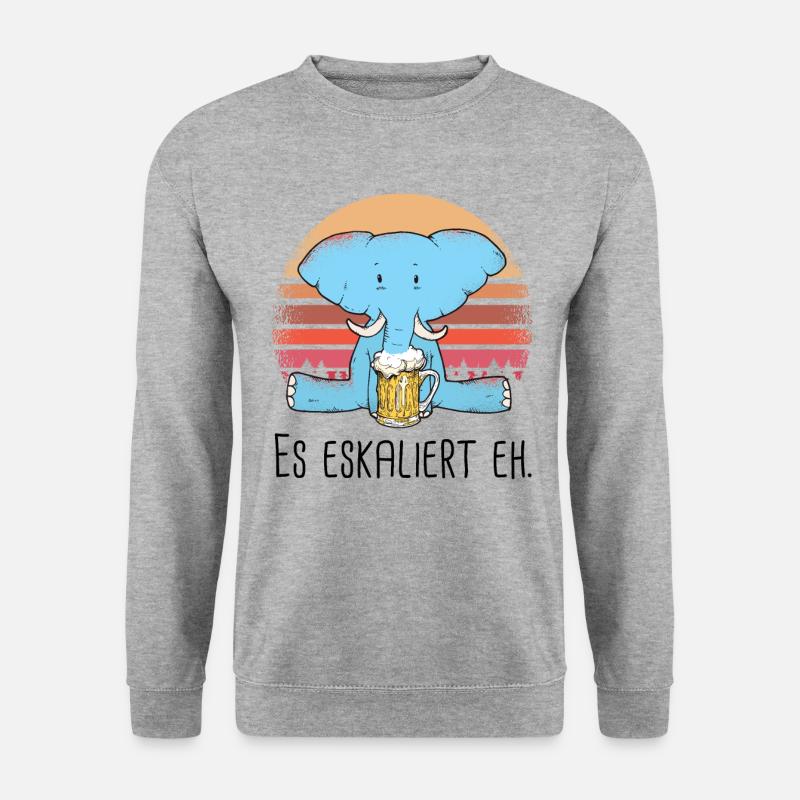Es Eskaliert Eh - Unisex Pullover - Weißgrau meliert