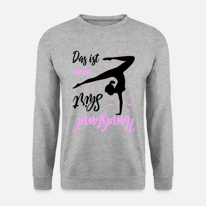 Das Ist Mein Handstand Shirt - Unisex Pullover - Weißgrau meliert