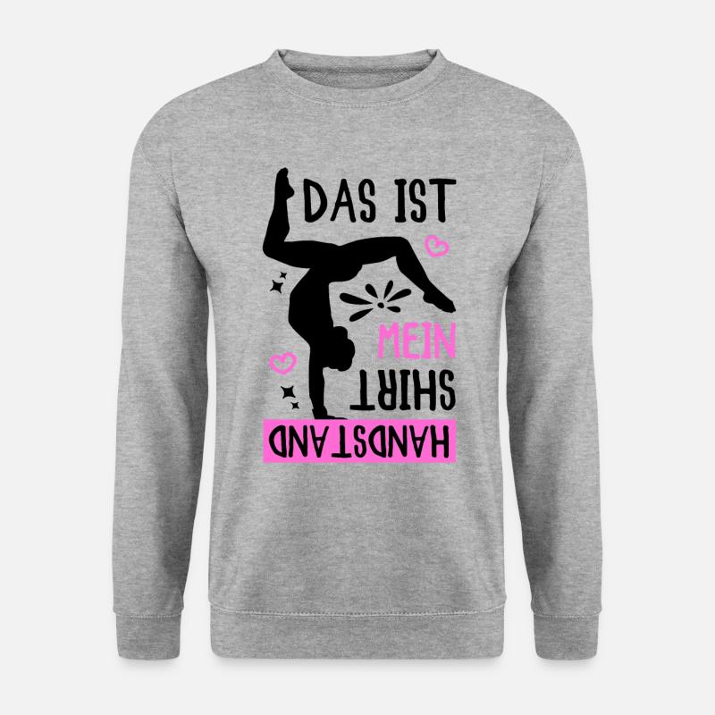 Das Ist Mein Handstand Shirt - Unisex Pullover - Weißgrau meliert