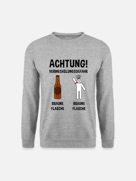 Anti Nazi Spruch - Unisex Pullover - Weißgrau meliert