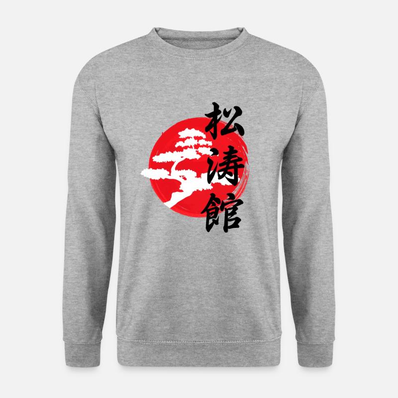 Karate Shotokan Baum Logo - Unisex Pullover - Weißgrau meliert
