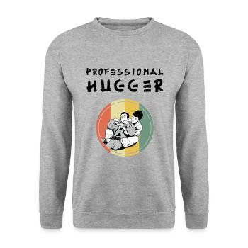 Brazilian Jiu-Jitsu Professional Hugger - Unisex Pullover - Weißgrau meliert - Vorne - Alina (178cm) & Michal (187cm)