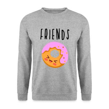 Best friends - Unisex Sweatshirt - salt & pepper - Front - Alina (178cm) & Michal (187cm)