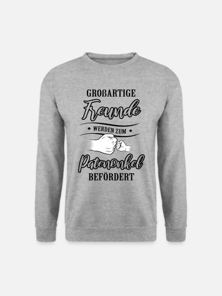 Großartige Freunde Patenonkel Befördert - Unisex Pullover - Weißgrau meliert