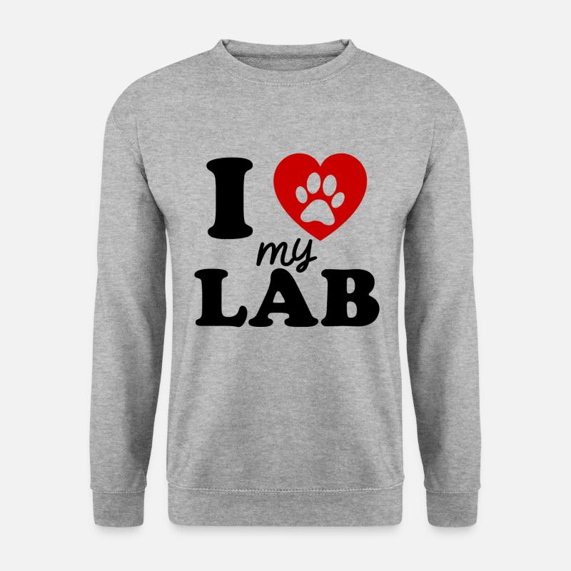 Labrador - Unisex Pullover - Weißgrau meliert