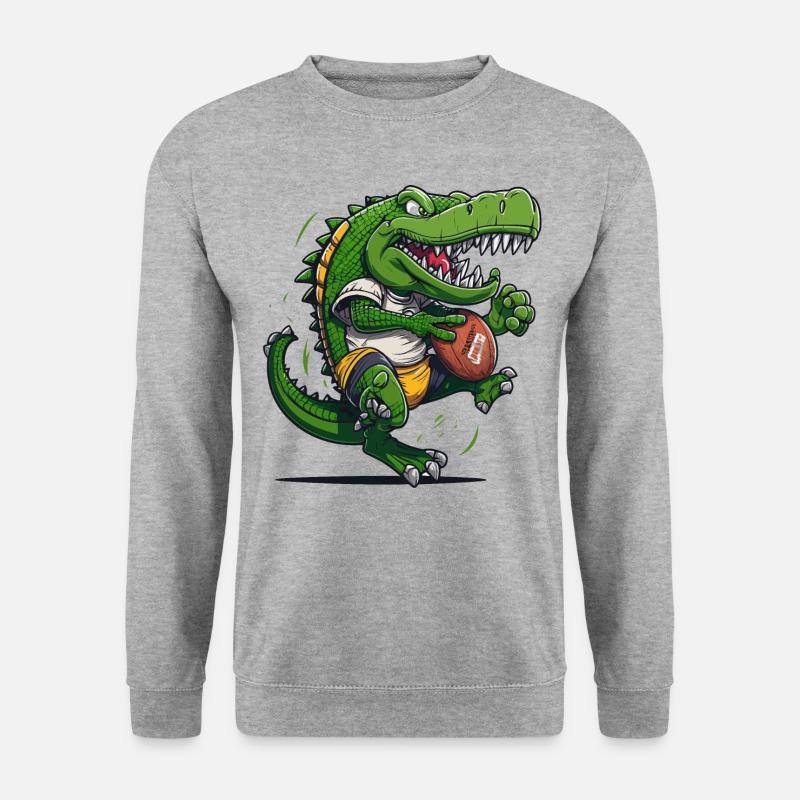 Amerika Kroko - Unisex Pullover - Weißgrau meliert