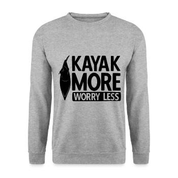 Paddel-Boot Kanu-Fahrer Für Kajak - Unisex Pullover - Weißgrau meliert - Vorne - Alina (178cm) & Michal (187cm)