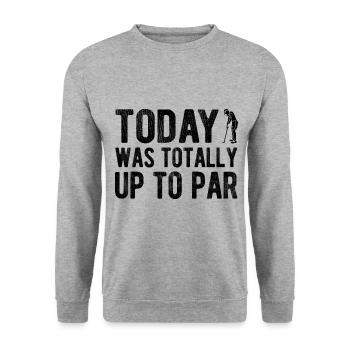 Golfplatz zum Golfen Golf - Unisex Pullover - Weißgrau meliert - Vorne - Alina (178cm) & Michal (187cm)