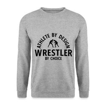 Grappling Martial Arts Wrestling - Unisex Pullover - Weißgrau meliert - Vorne - Alina (178cm) & Michal (187cm)