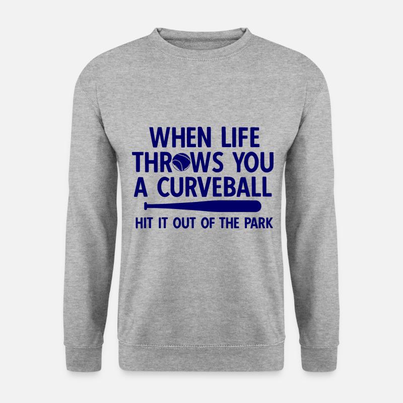 Baseball - Unisex Pullover - Weißgrau meliert