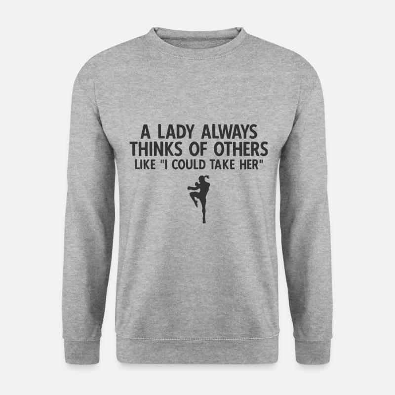 Thaiboxen Muay Thai - Unisex Pullover - Weißgrau meliert