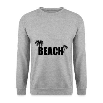 Beach - Palm trees - Beach - Holidays - Unisex Sweatshirt - salt & pepper - Front - Alina (178cm) & Michal (187cm)